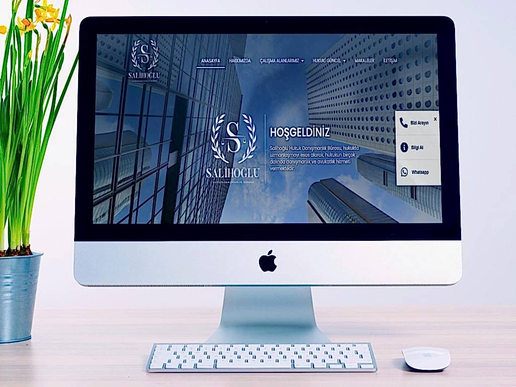 Salihoğlu Hukuk Bürosu modern ve kurumsal avukat web sitesi çalışması
