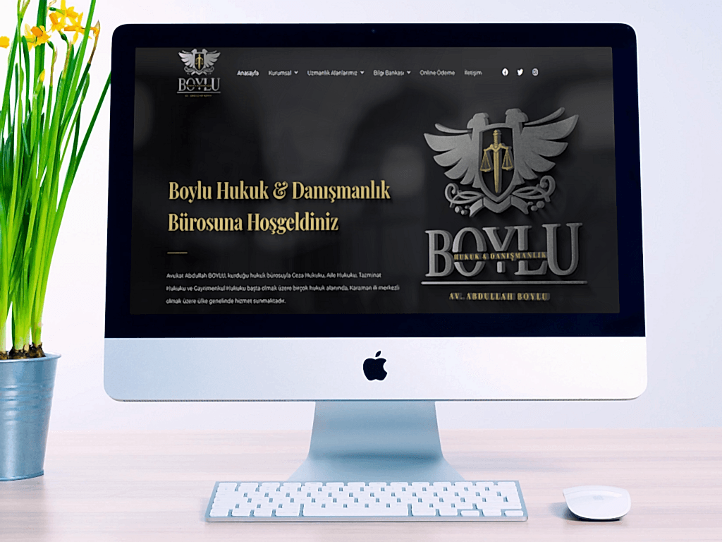 Boylu Hukuk ve Danışmanlık bürosu için modern ve mobil uyumlu avukat web sitesi tasarımı örneği