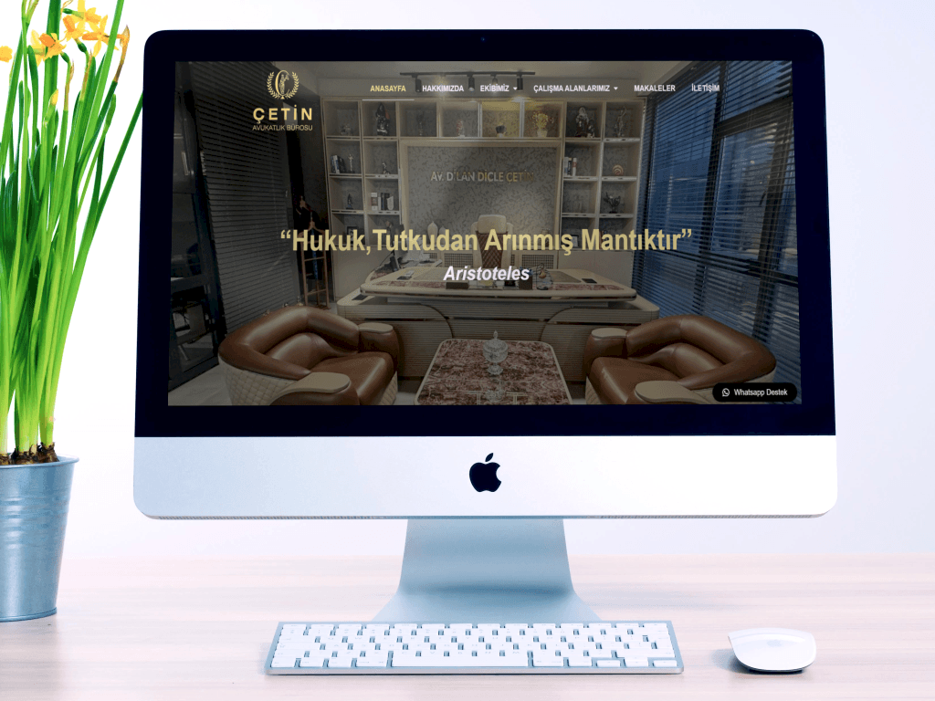 Çetin Hukuk ve Danışmanlık bürosu için hazırlanan kurumsal avukat web sitesi tasarımı