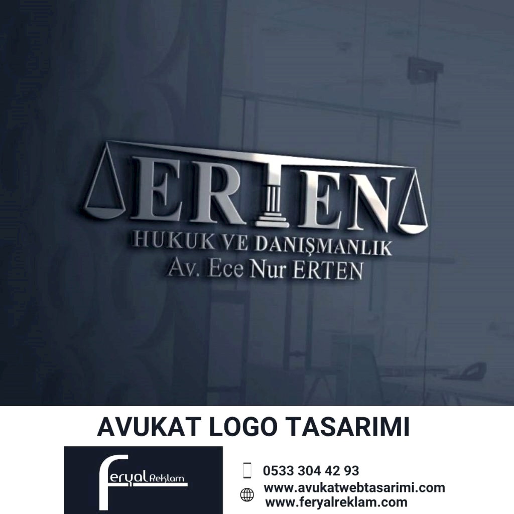 Avukat Ece Nur Erten Hukuk ve Danışmanlık isimden türetilmiş terazi simgeli logo