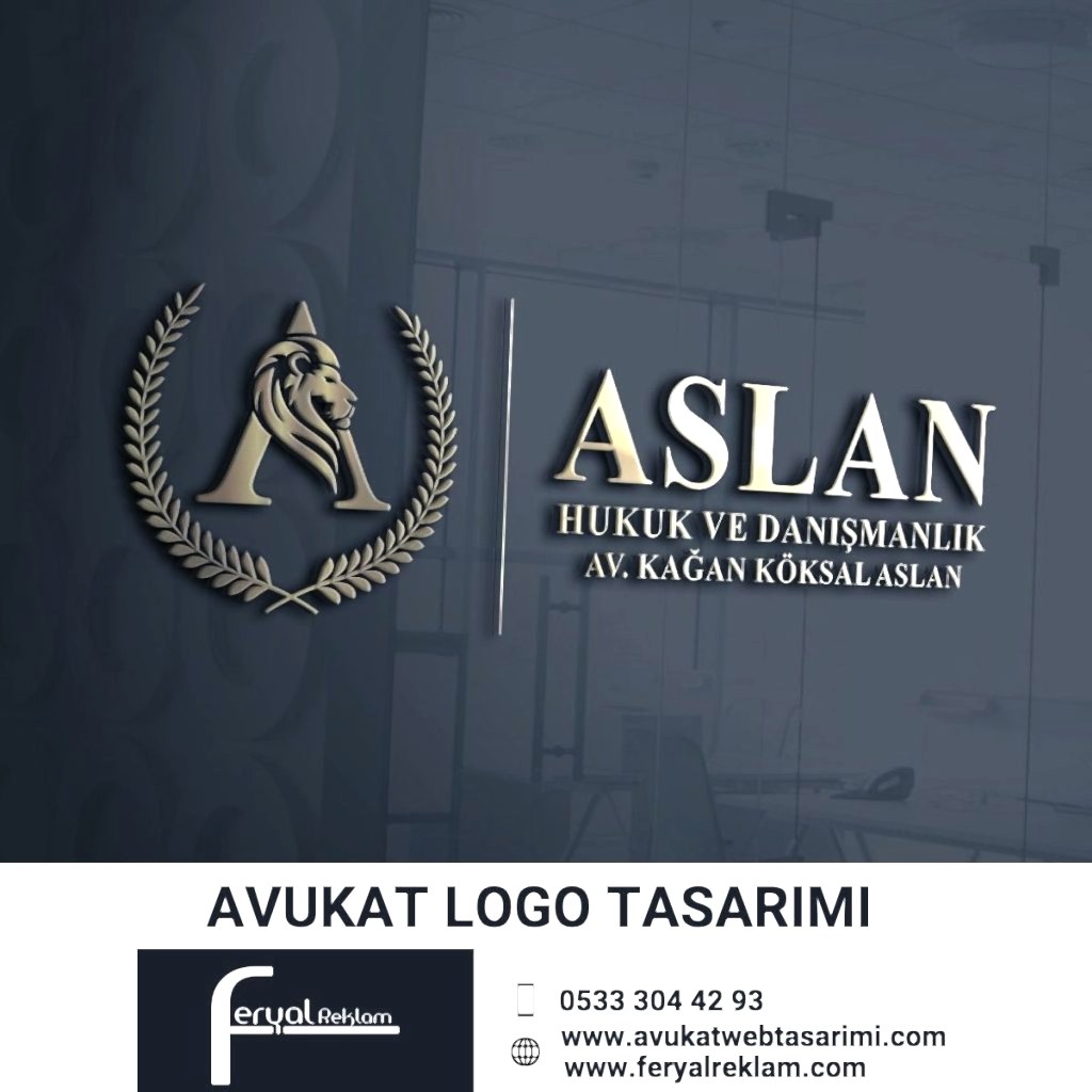 Aslan Hukuk ve Danışmanlık Avukat Kağan Köksal Aslan aslan figürlü avukat logosu