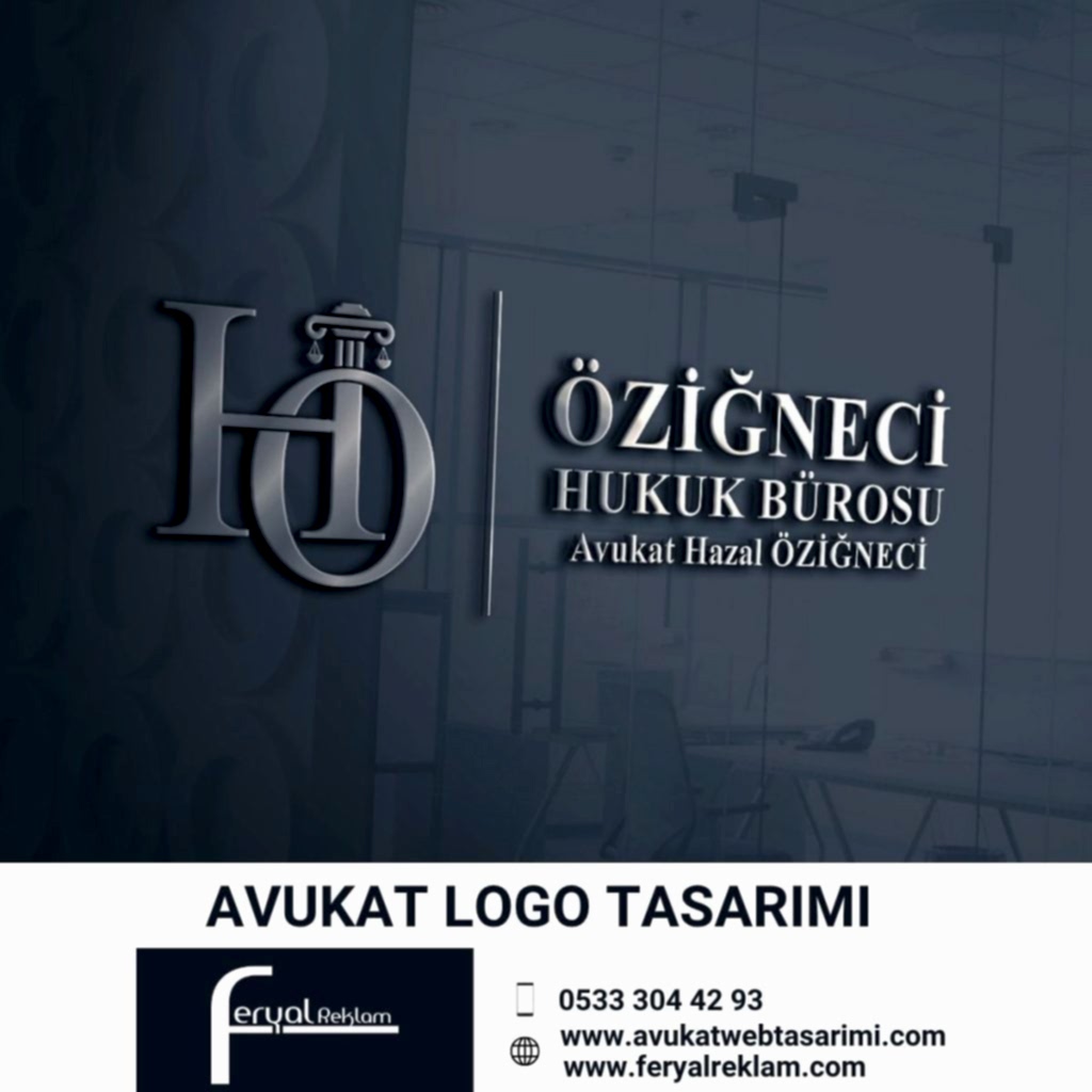 Öziğneci Hukuk Bürosu Avukat Hazal Öziğneci sütun detaylı kurumsal logo tasarımı