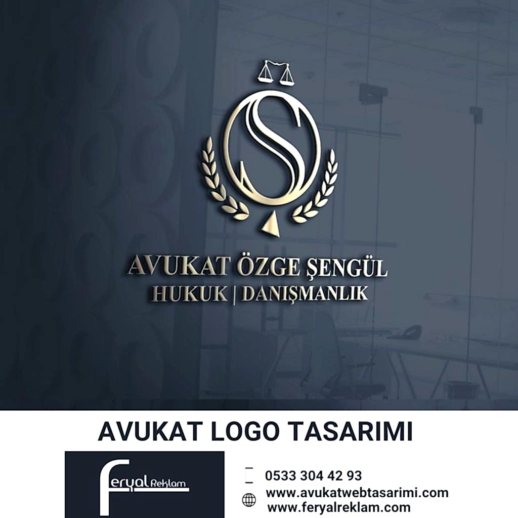 Avukat Özge Şengül Hukuk ve Danışmanlık zarif terazi simgeli kadın avukat logosu