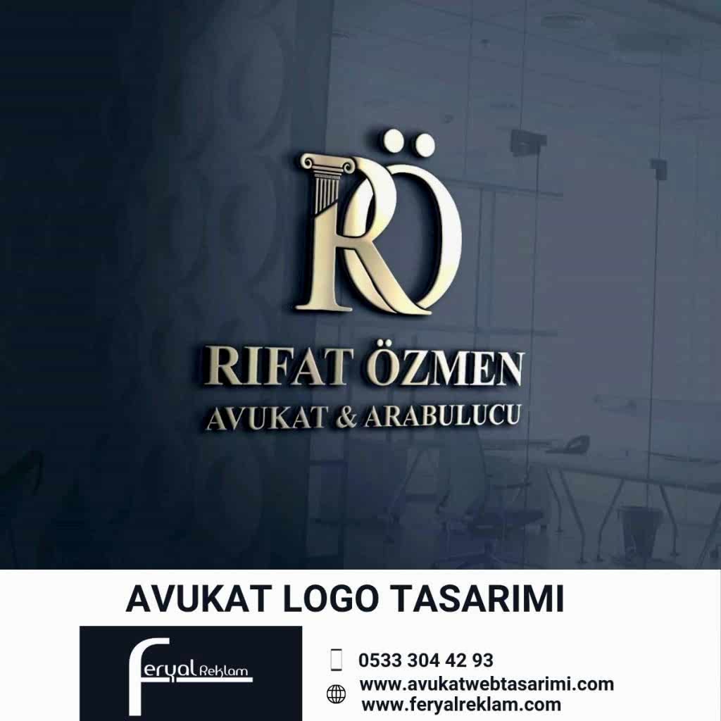 Avukat Rıfat Özmen Hukuk ve Arabuluculuk bürosu kurumsal sütunlu logo örneği