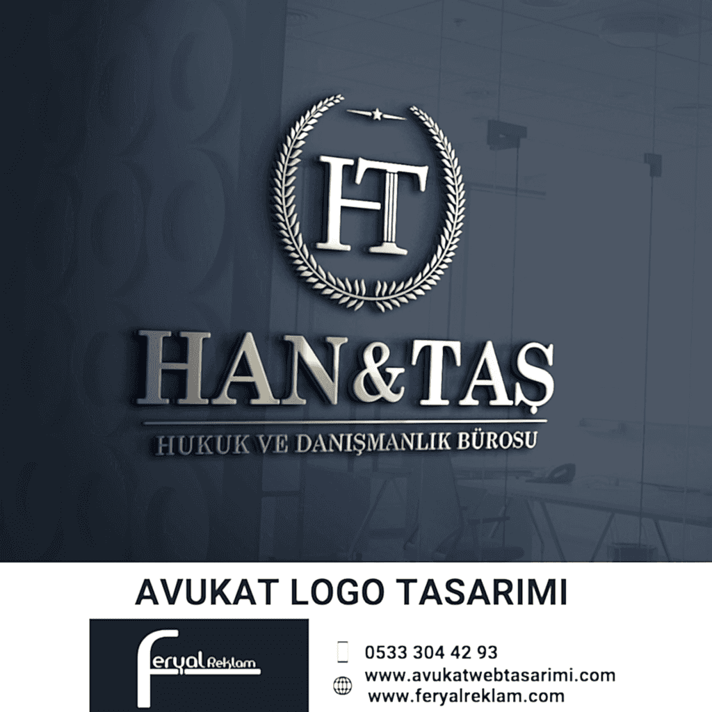 Han ve Taş Hukuk Danışmanlık Bürosu klasik başak simgeli kurumsal logo çalışması