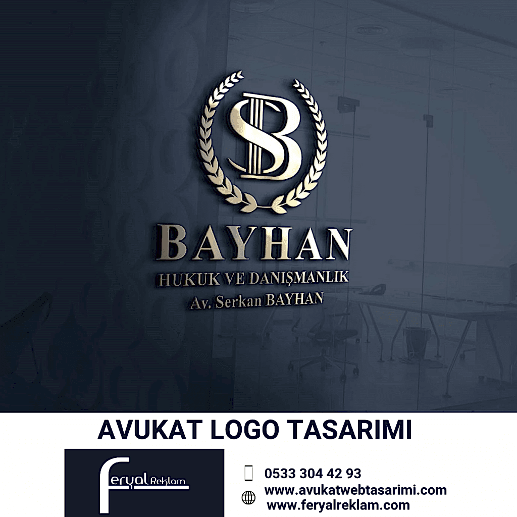Avukat Serkan Bayhan Hukuk ve Danışmanlık dikey harf yerleşimli modern logo
