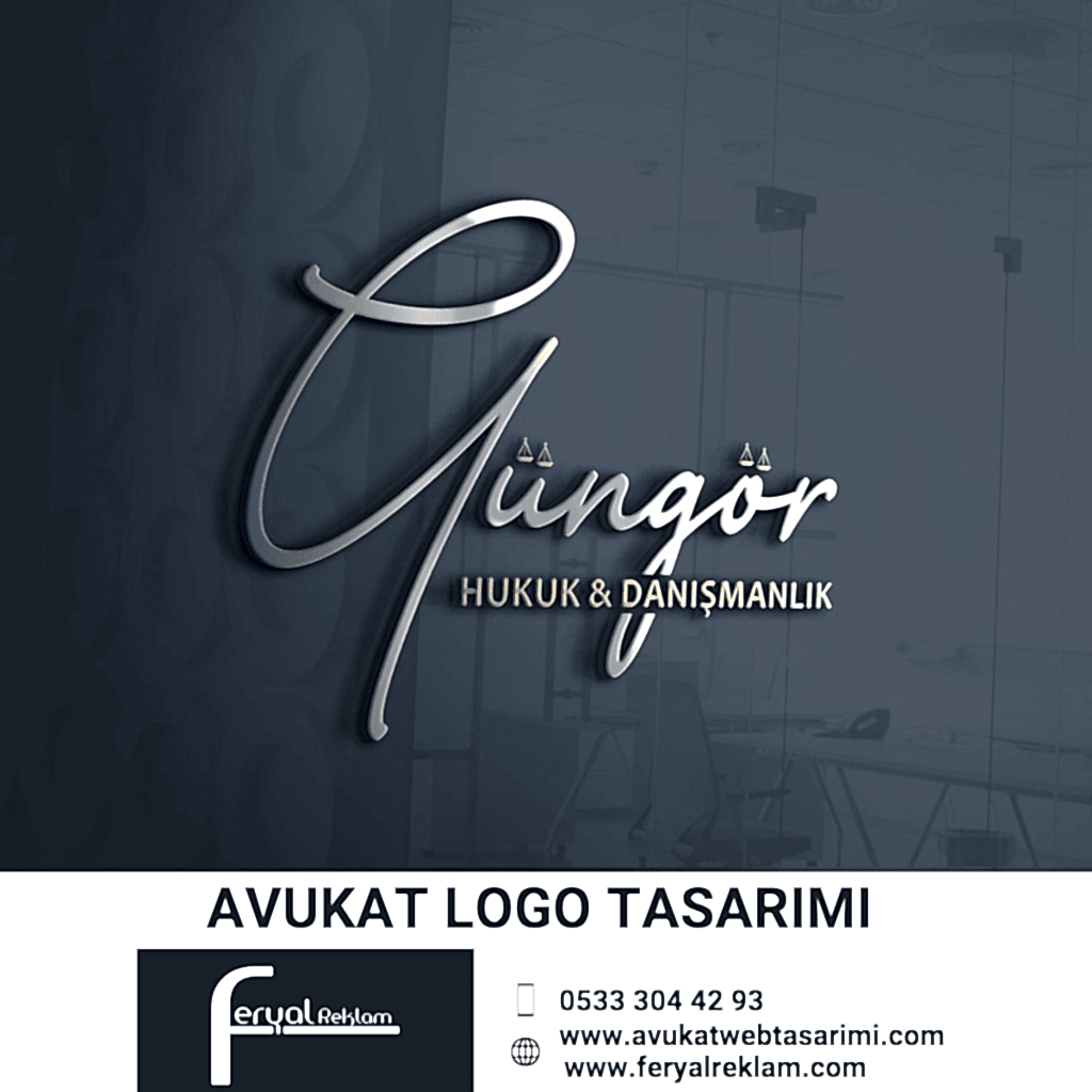 Güngör Hukuk ve Danışmanlık el yazısı fontlu estetik ve modern avukat logosu